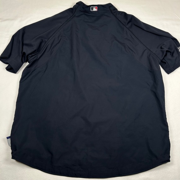 Majestic New York Yankees Cool Base Quarter Zip Windshirt Mens XL Blue Baseball - Picture 3 of 8